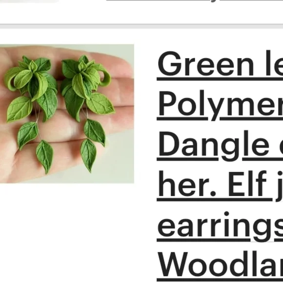 ETSY STATEMENT EARRINGS - polymer clay earrings w stainless steel wire hook - Picture 6 of 6